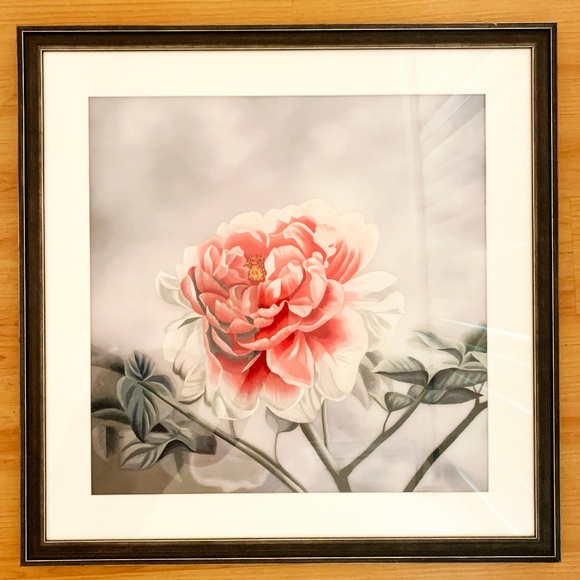 Silk Hand Embroidery Pink Peony Art - Picture 3 of 9